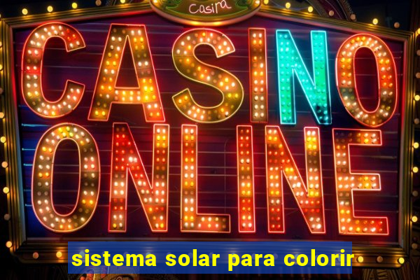 sistema solar para colorir